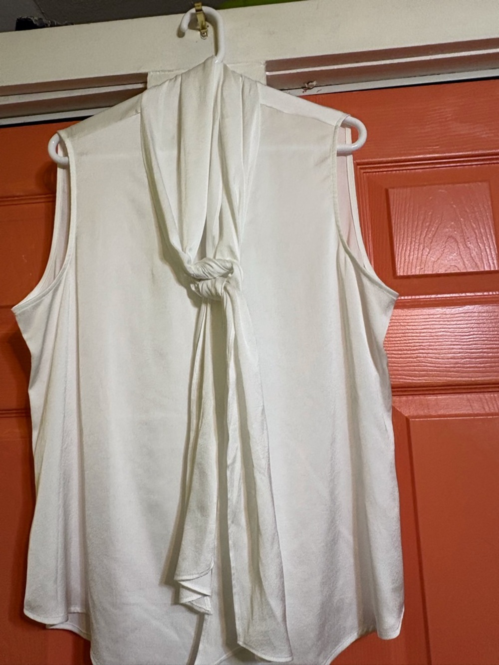 Bar III Cream Textured Blouse